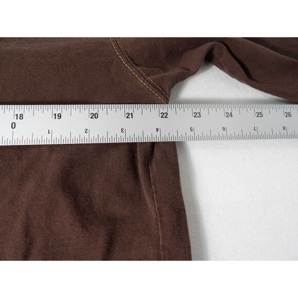 Vtg Mecca USA Style Scienz Scine Day One T Shirt Size XL Brown Y2K Embroidered - Picture 9 of 12